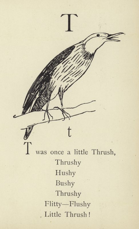 A T betű alkotó: Edward Lear