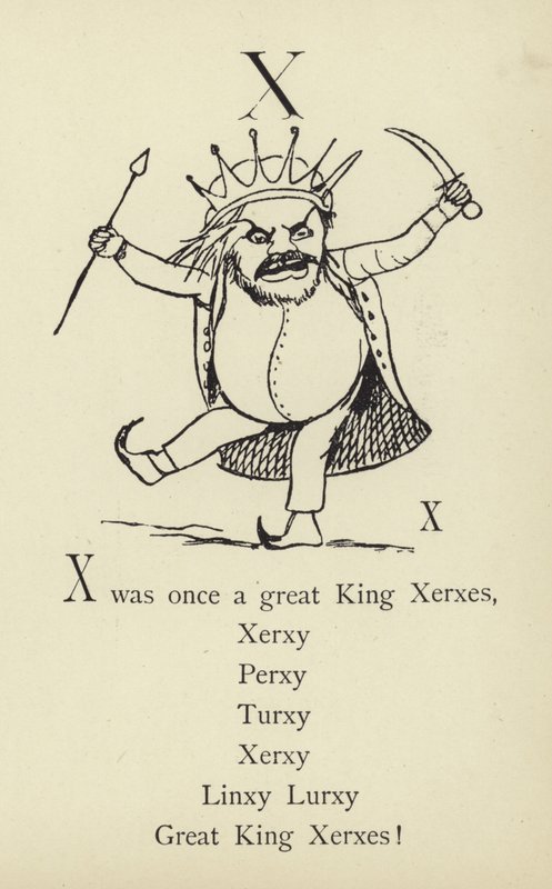 X betű alkotó: Edward Lear