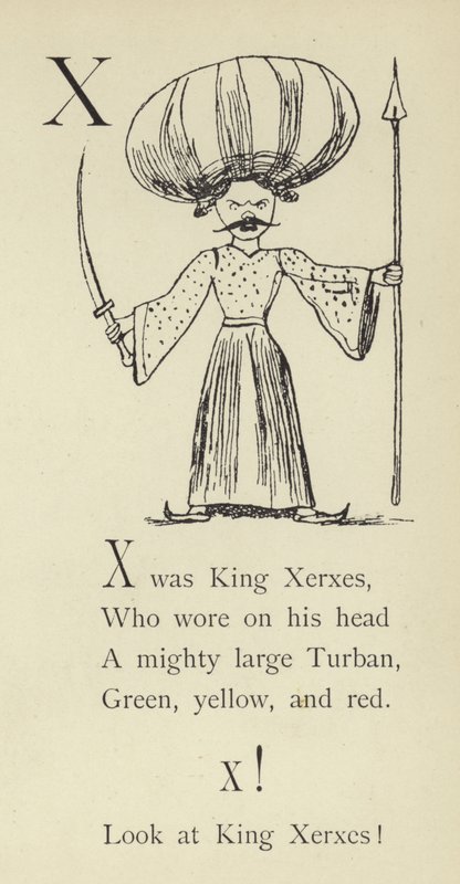 X betű alkotó: Edward Lear