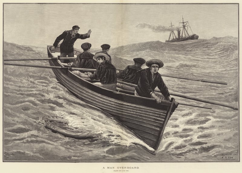 Egy férfi a fedélzeten alkotó: Edward Morant Cox
