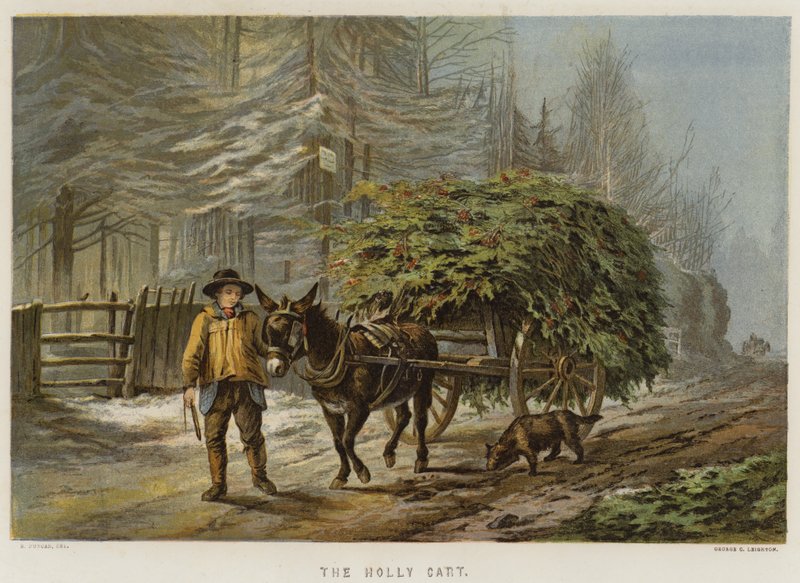 A Holly Cart (chromolitho) alkotó: Edward Duncan