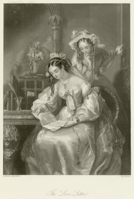 A szerelmes levél alkotó: Edward Henry Corbould
