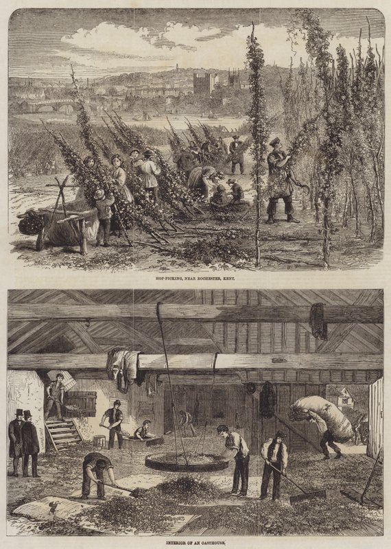 Komlószedés Kentben alkotó: Edward Hull
