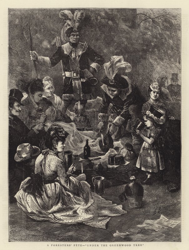 Erdészek ünnepe, a zöldfa alatt alkotó: Edwin Buckman