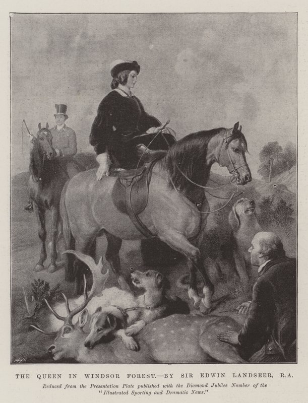 A királynő a windsori erdőben alkotó: Edwin Landseer