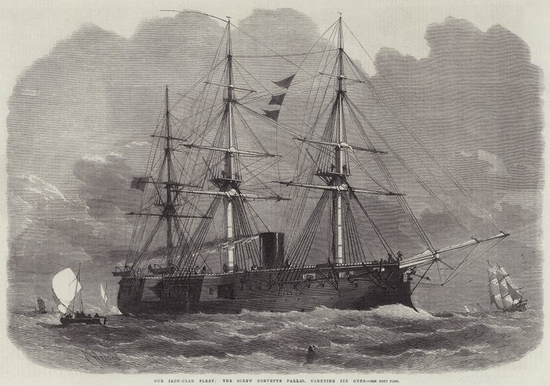 Vaskalapos flottánk, a csavaros Corvette Pallas, hat fegyverrel alkotó: Edwin Weedon