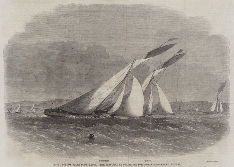 Royal London Yacht Club Match, a harc a Coalhouse Pointban alkotó: Edwin Weedon