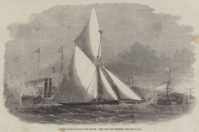 Royal Thames Yacht Club Match, a Gondolat nyerte a 100 GBP-os táblát alkotó: Edwin Weedon