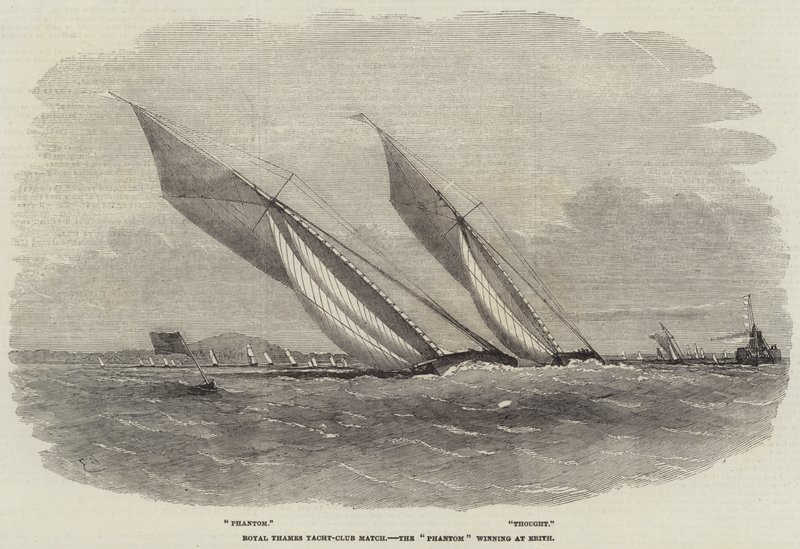 Royal Thames Yacht-Club Match, a Phantom győzött Erithben alkotó: Edwin Weedon