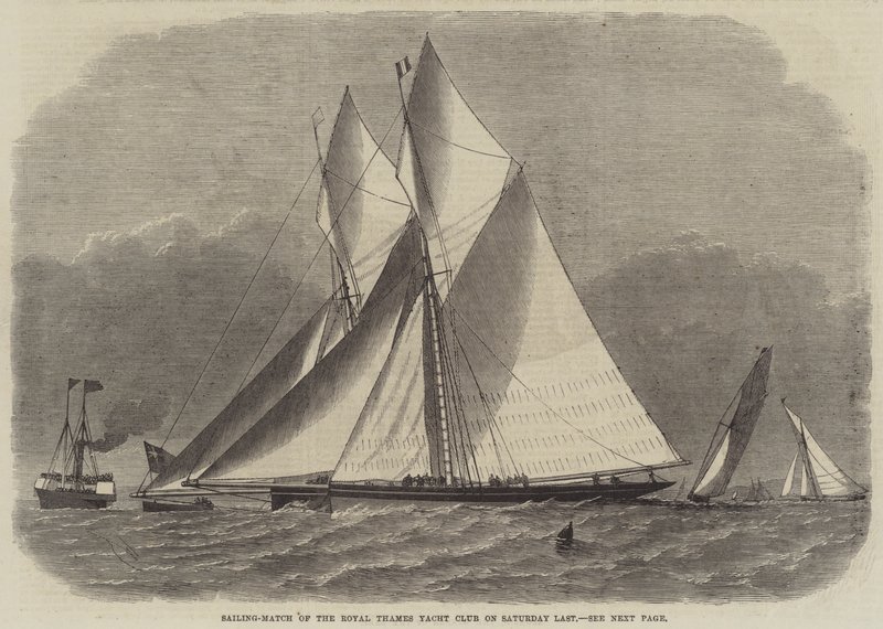A Royal Thames Yacht Club vitorlásmérkőzése szombaton alkotó: Edwin Weedon