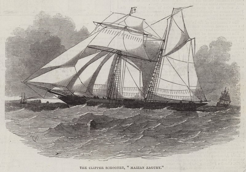 A Clipper Schooner, Marin Zagury alkotó: Edwin Weedon