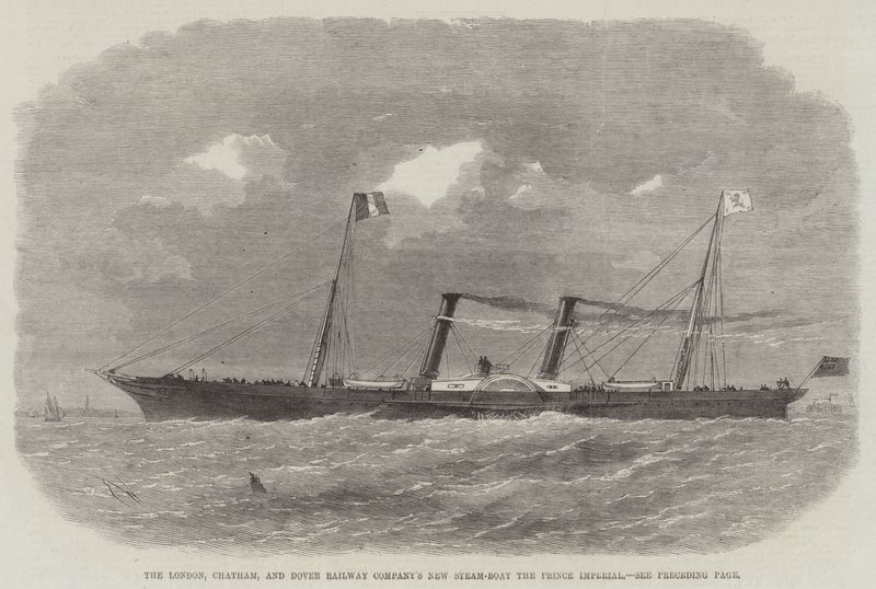 A London, Chatham és Dover Railway Company új gőzhajója, a Prince Imperial alkotó: Edwin Weedon