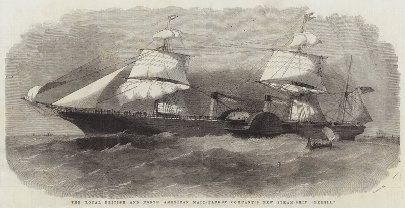 A brit királyi és észak-amerikai postai csomaggyártó cég új Steam-Ship Persia alkotó: Edwin Weedon