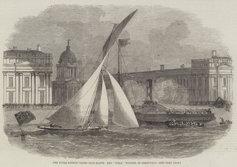 A Royal London Yacht Club Match, a Julia nyert Greenwichben alkotó: Edwin Weedon