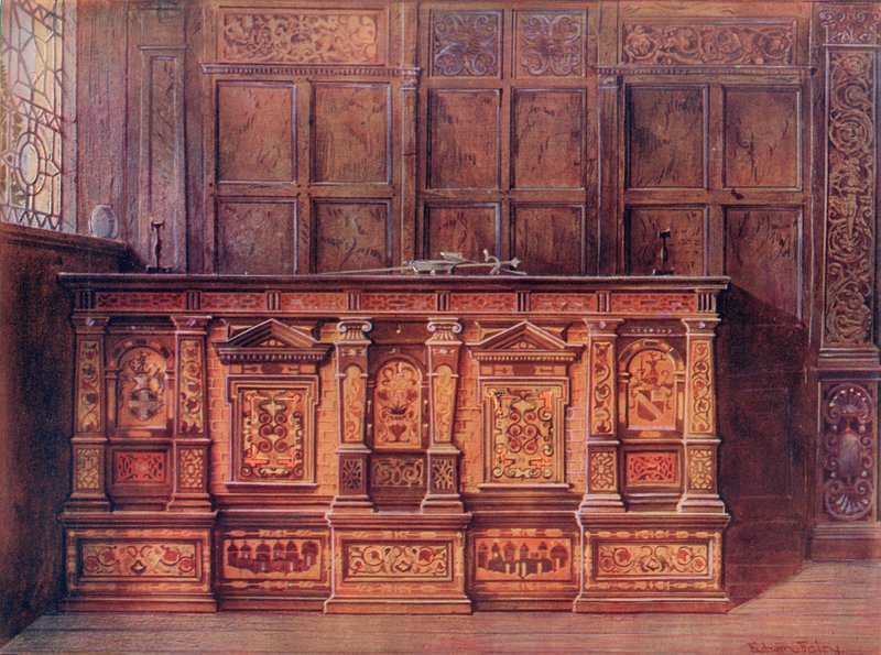 Intarziás tárgyi láda alkotó: Edwin John Foley