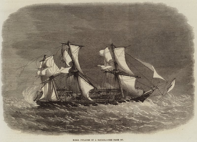 HMS Pylades viharban alkotó: Edwin Weedon