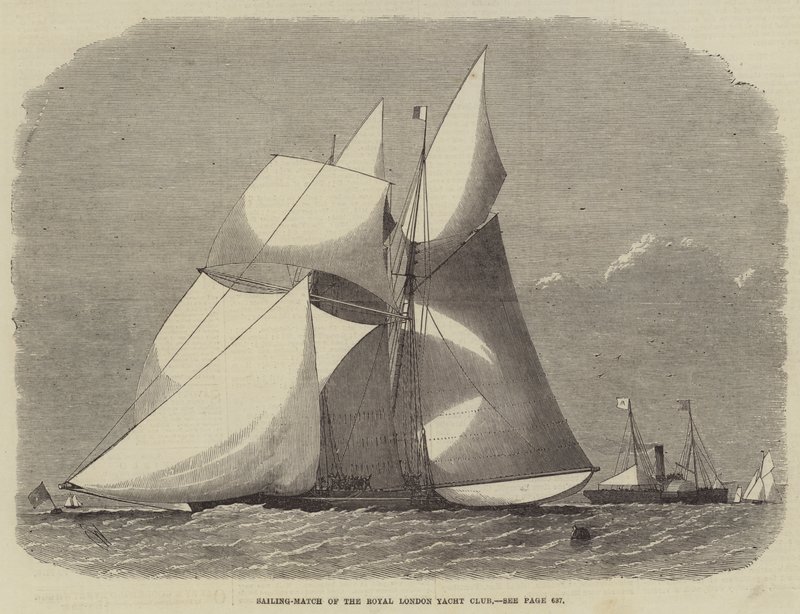A Royal London Yacht Club vitorlásversenye alkotó: Edwin Weedon