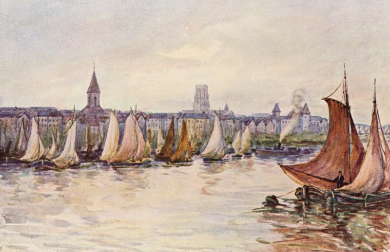 A Rajna: Rotterdam (színes litográfia) alkotó: Effie Jardine