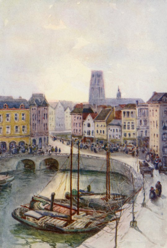 A Rajna: Rotterdam (színes litográfia) alkotó: Effie Jardine