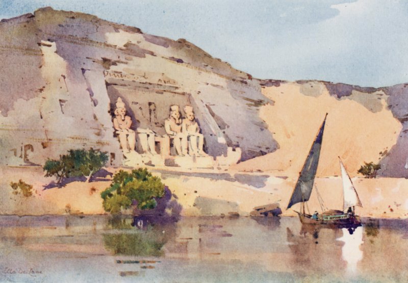 Abu Simbel (színes litó) alkotó: Ella Du Cane