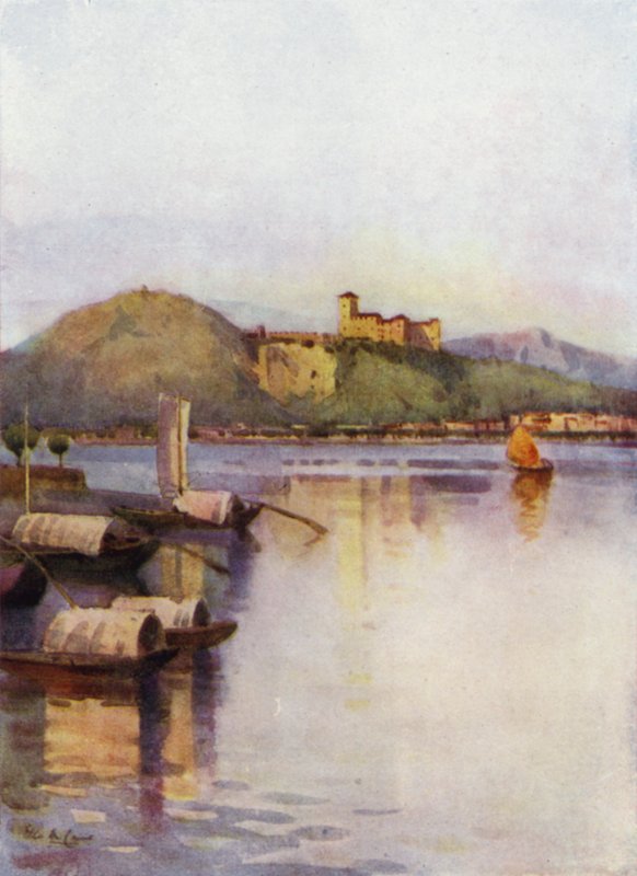 Angera, Maggiore-tó (színes litho) alkotó: Ella Du Cane