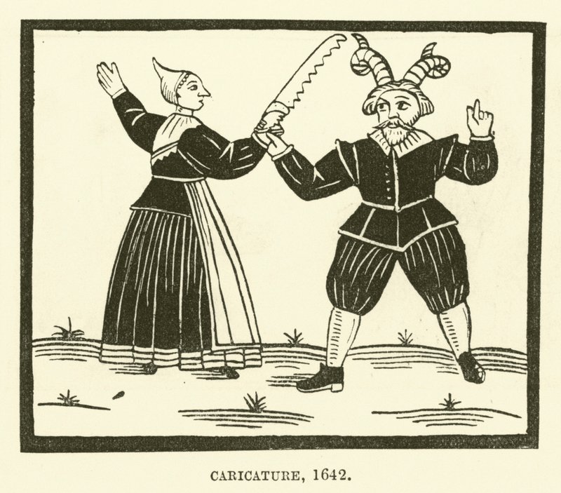 Karikatúra, 1642 alkotó: English School
