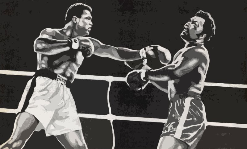 Muhammad Ali legyőzte George Foremant alkotó: English School