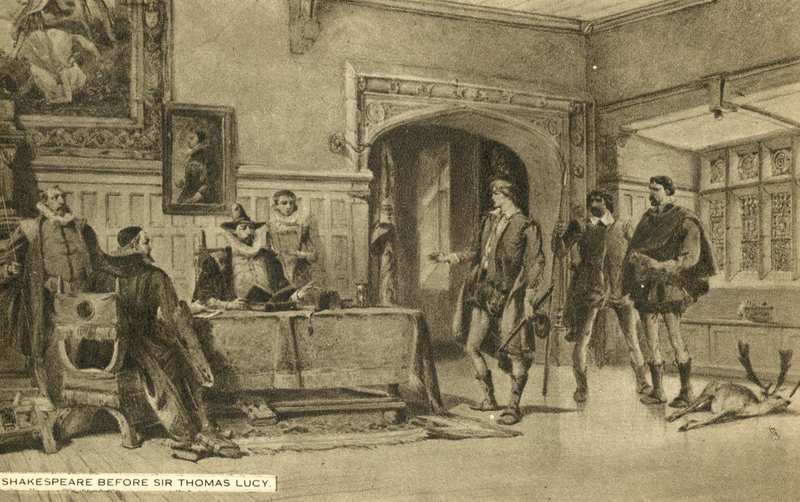 Shakespeare Sir Thomas Lucy előtt alkotó: English School