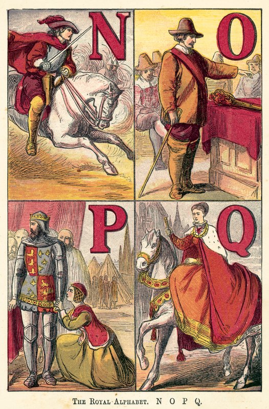 A királyi ábécé, N, O, P, Q alkotó: English School