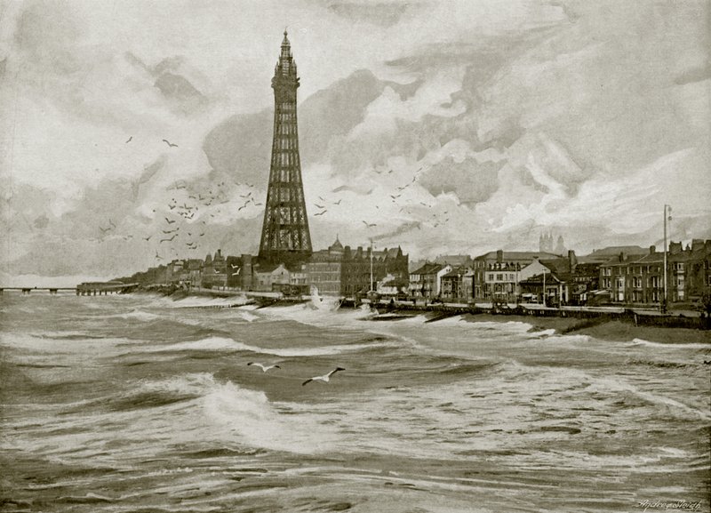 Blackpool, Eiffel-toronyával (f/w fotó) alkotó: English Photographer