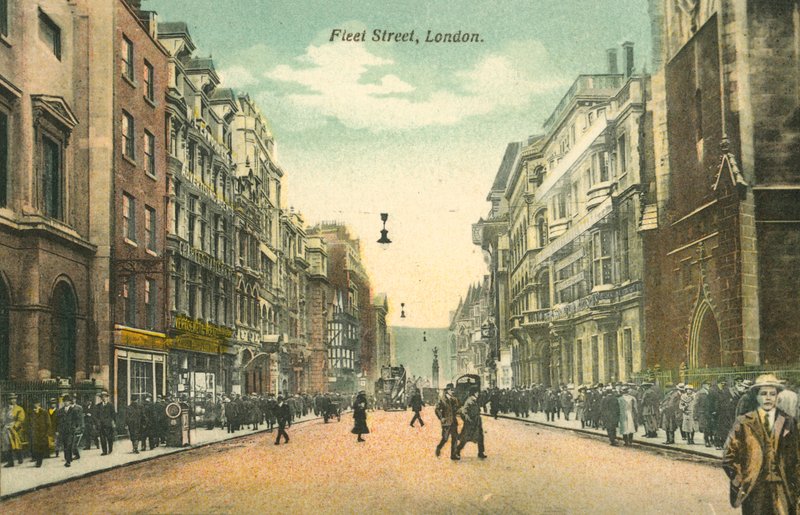 Fleet Street, London (színes fénykép) alkotó: English Photographer