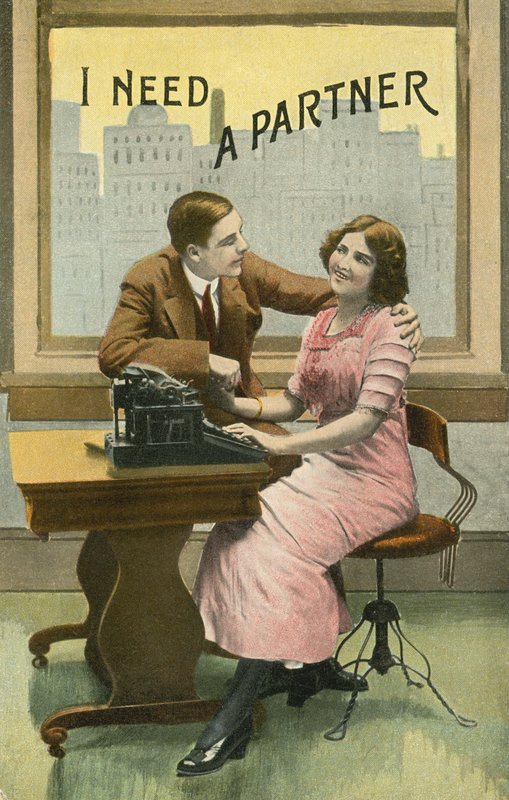 Flörtölő gépírónő alkotó: English Photographer