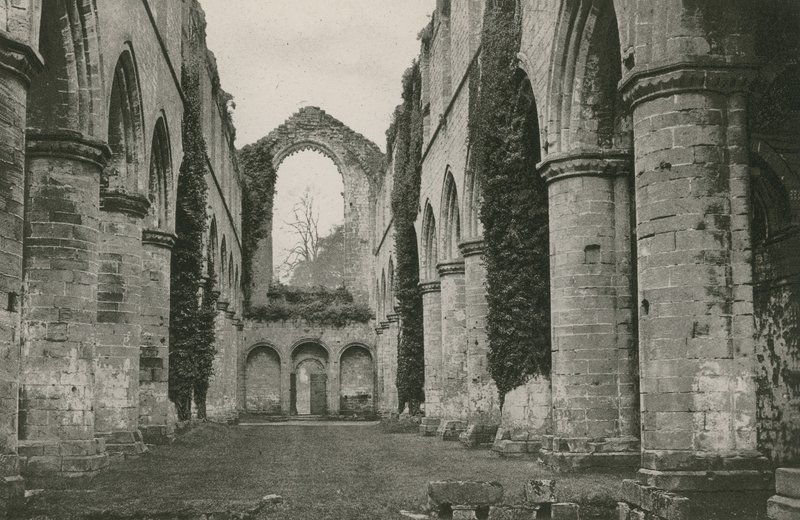 Fountains Abbey, Nave, Looking West alkotó: English Photographer