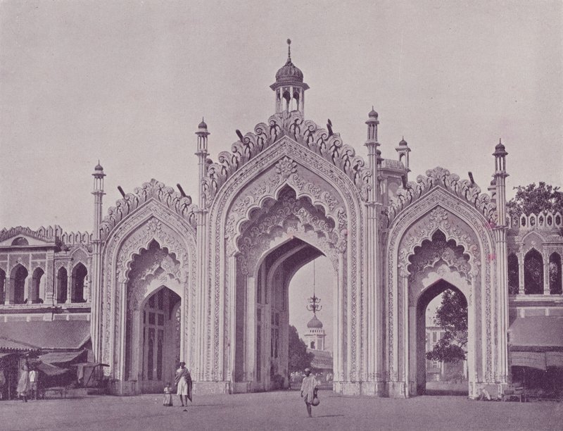Gateway Hussainabad piac, Lucknow alkotó: English Photographer