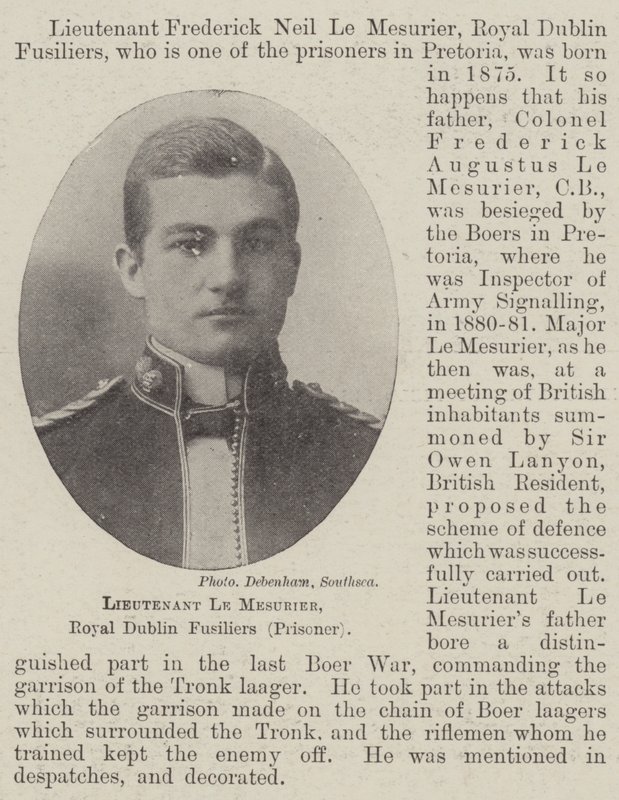 Le Mesurier hadnagy, Royal Dublin Fusiliers (fogoly) alkotó: English Photographer
