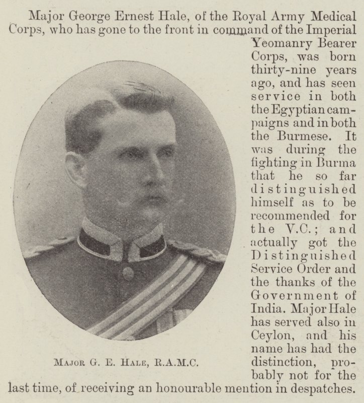 G E Hale őrnagy, RAMC alkotó: English Photographer