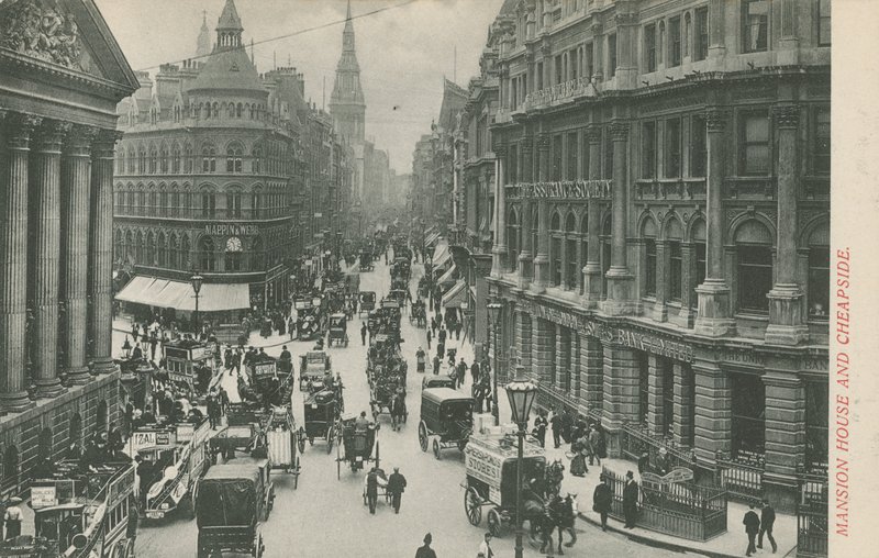 Mansion House and Cheapside, London alkotó: English Photographer