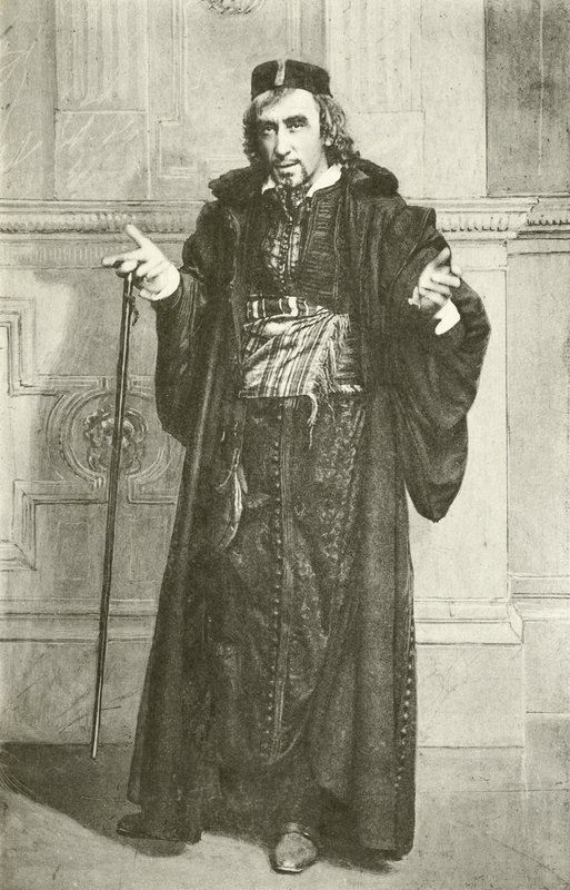 Henry Irving mint Shylock (mélynyomás) alkotó: English Photographer