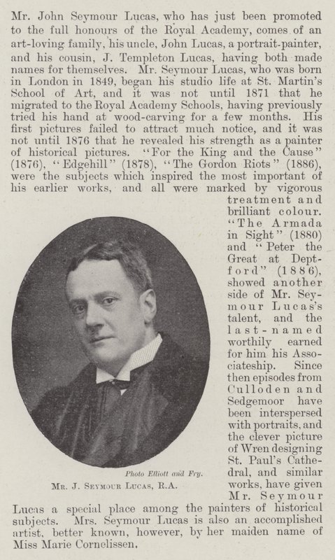 J Seymour Lucas, RA alkotó: English Photographer