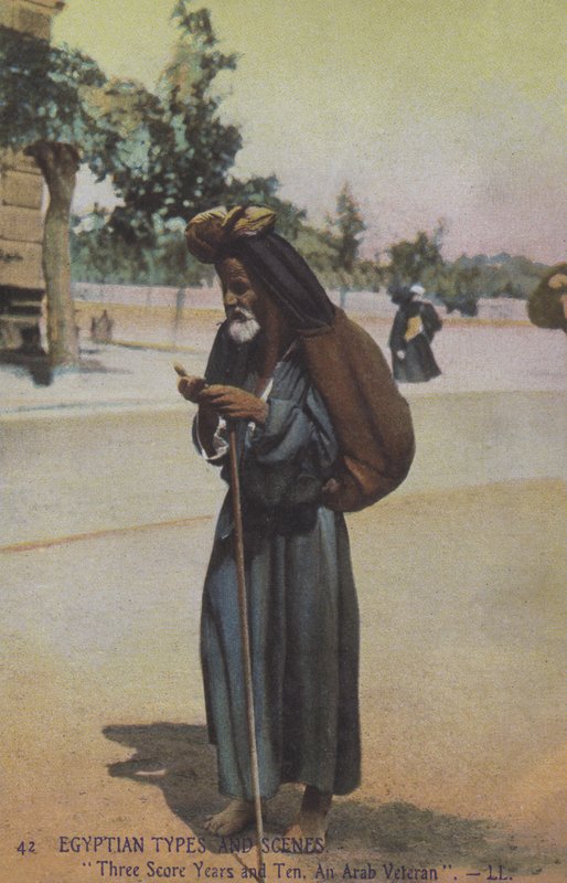 Öreg arab férfi, Egyiptom (színes fotó) alkotó: English Photographer