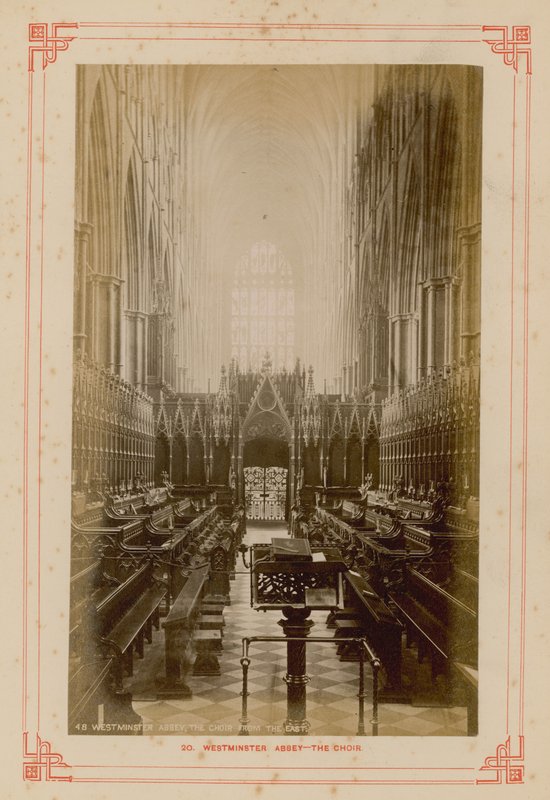 A Westminster Abbey kórusának képeslapja alkotó: English Photographer