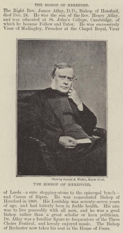 Hereford püspöke alkotó: English Photographer