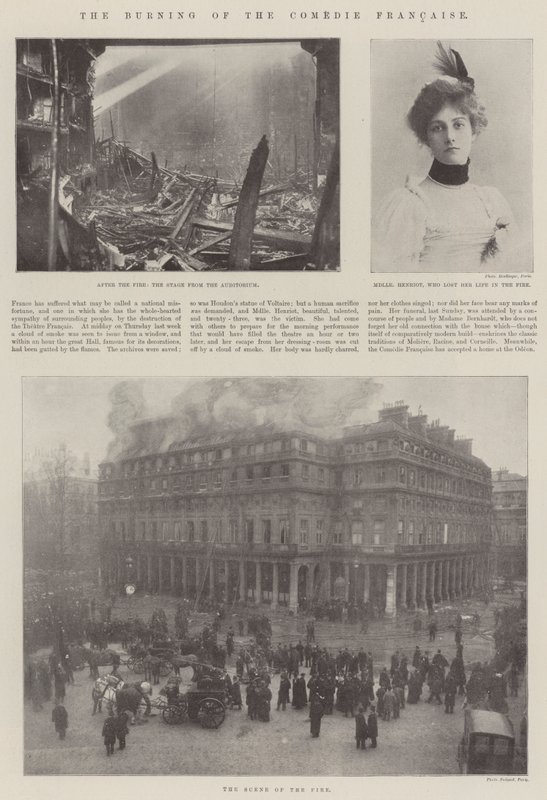 The Burning of the Comedie Francaise alkotó: English Photographer