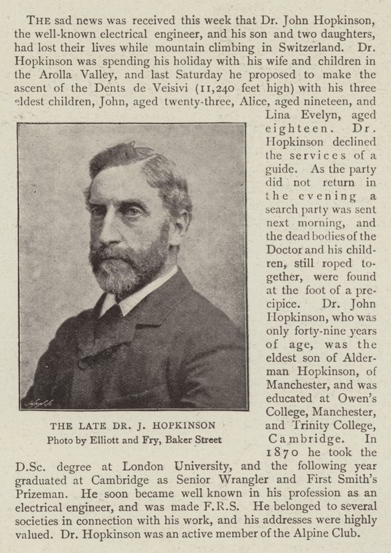 A néhai Dr. J Hopkinson alkotó: English Photographer