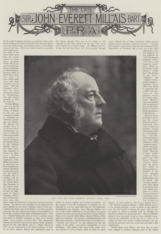 A néhai Sir John Everett Millais, Gyászjelentések alkotó: English Photographer