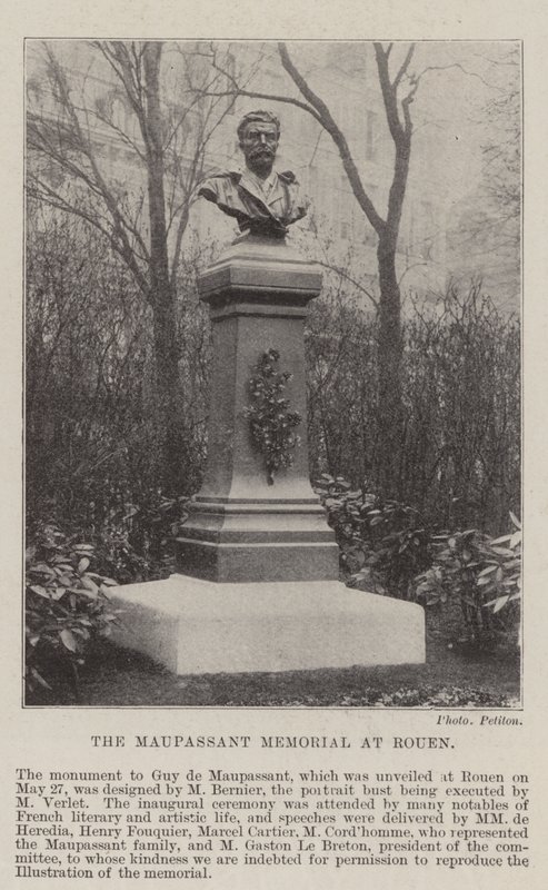 A Maupassant-emlékmű Rouenben alkotó: English Photographer