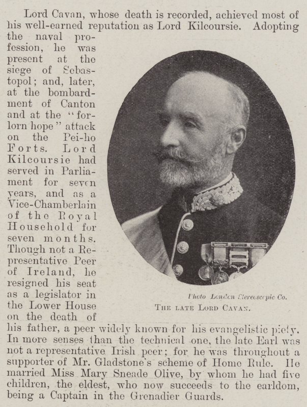 A néhai Lord Cavan alkotó: English Photographer