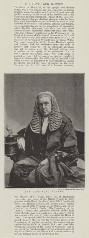 A néhai Lord Hannen alkotó: English Photographer
