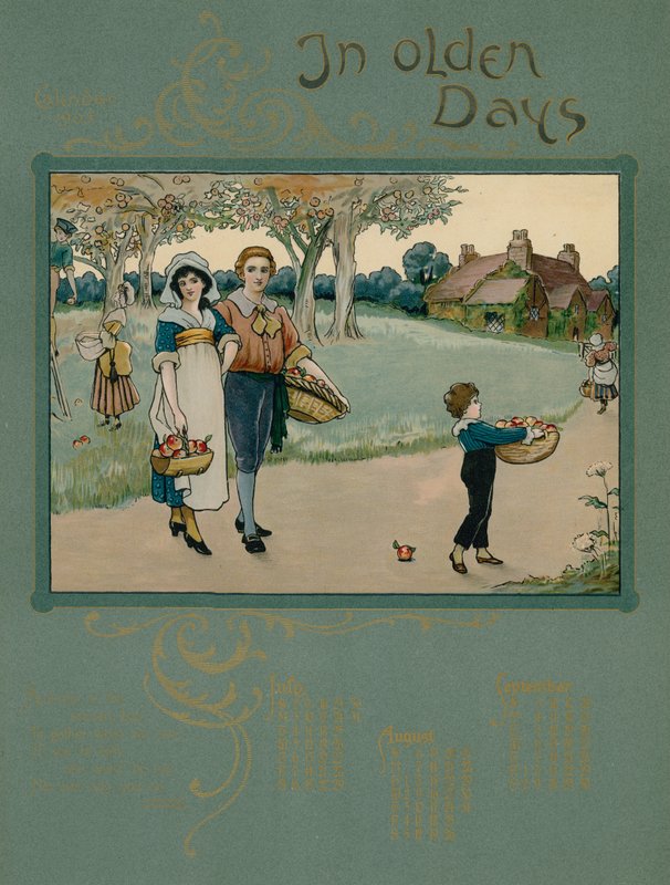 1905-ös naptár Alfred Austin versével alkotó: English School