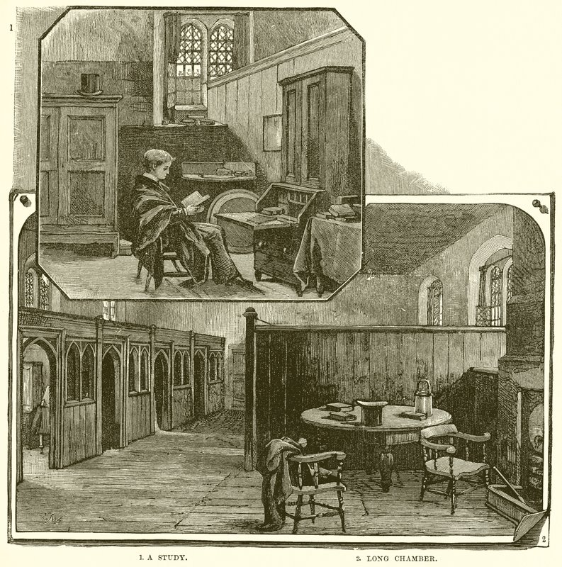 1. Egy tanulmány. 2. Hosszú kamra alkotó: English School